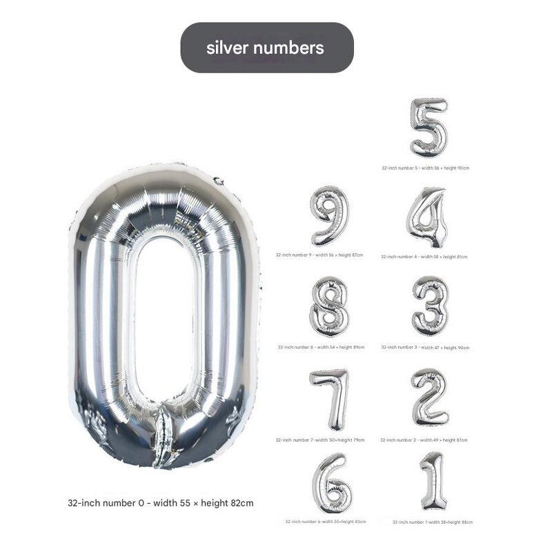 Aluminum Balloon Factory - 32 Inch Gold Silver Gradient Digital