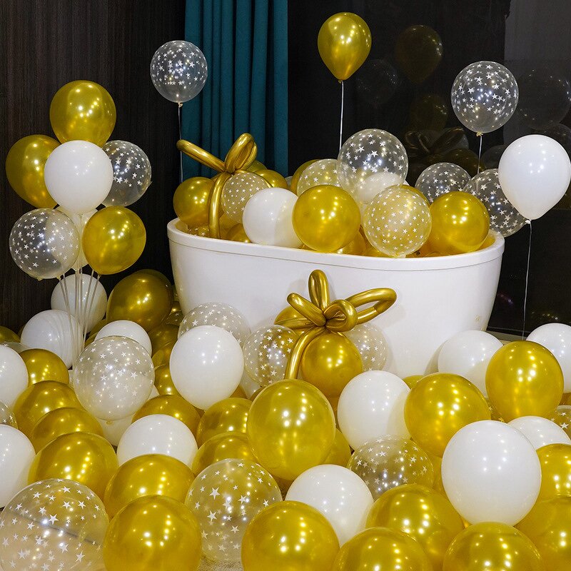 Pearlescent Balloons Factory - 10 Inch Thick 100pcs Non-Toxic