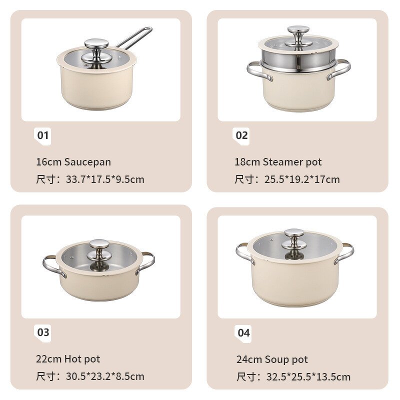 Stainless Steel Pot Supplier - Korean Style 304 Double Bottom