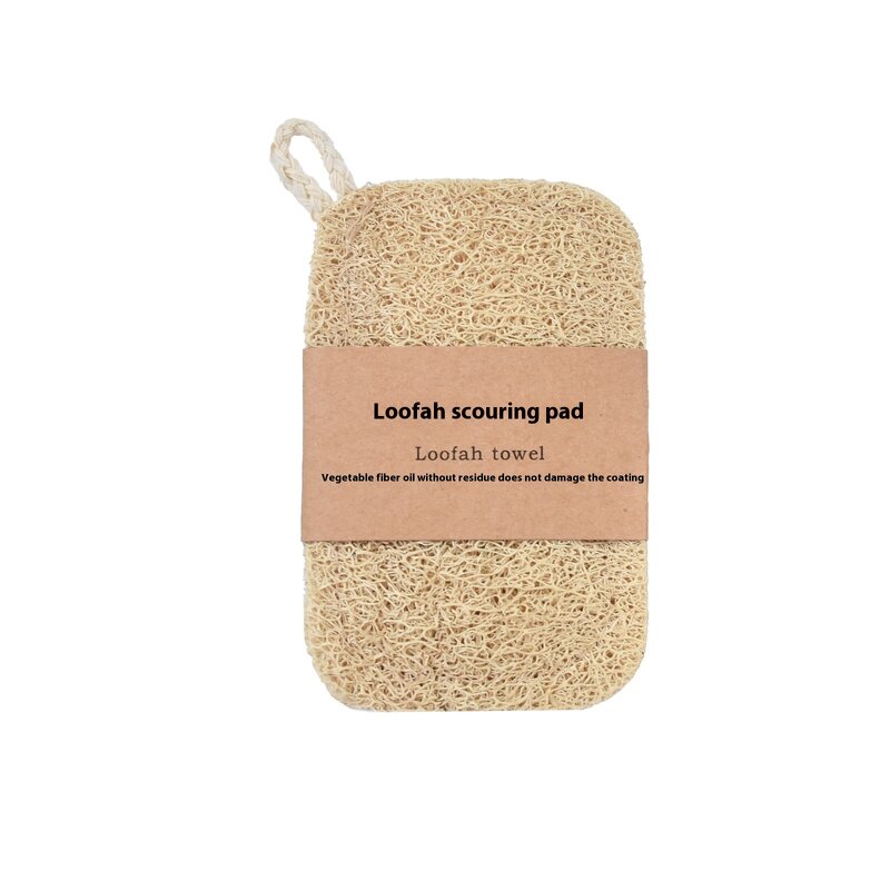 Dishwashing Cloth Supplier - Double-Sided Loofah Pulp Brush Pot