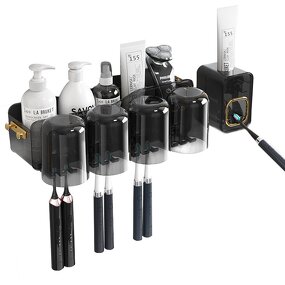 Toothbrush Holder Supplier - Transparent for Couples No-Drill