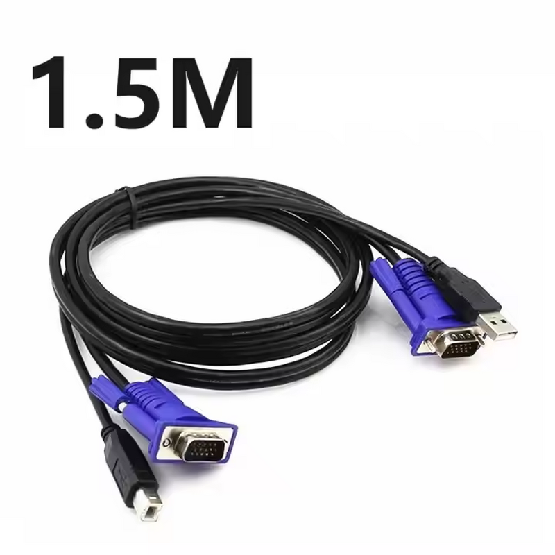 KVM Cable Supplier - 1.5m USB 2.0 VGA Switch Cable