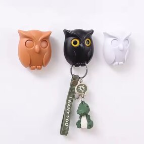 Key Holder Factory - Owl-Shaped Magnetic Self-Adhesive Hooks