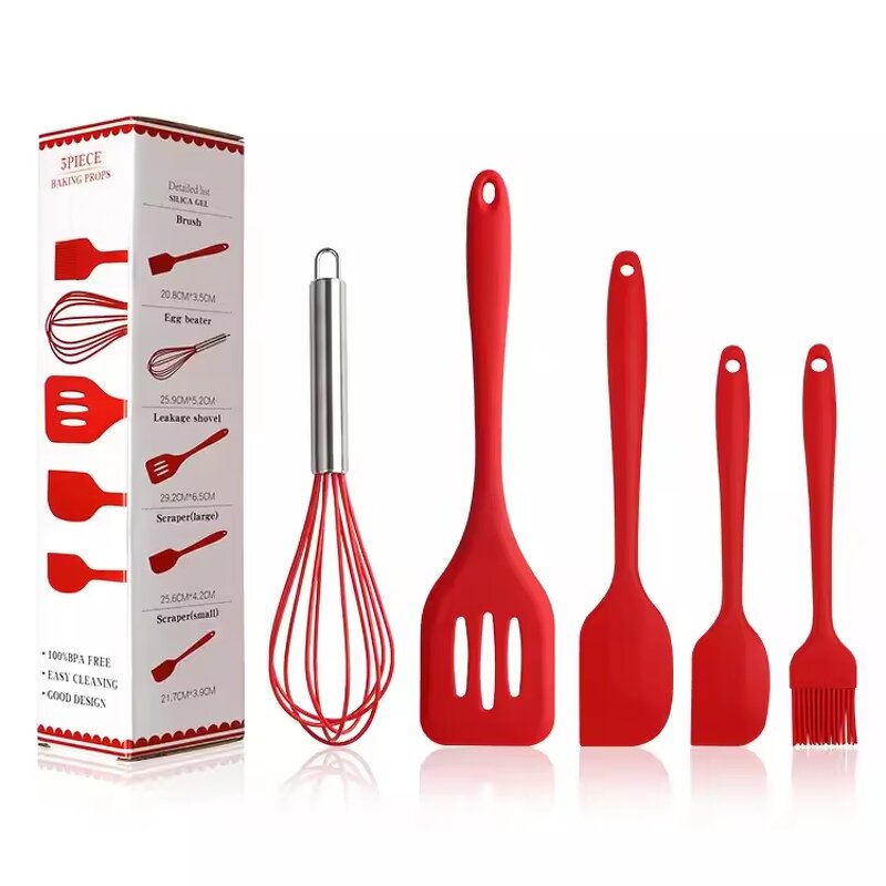 Silicone Baking Tools Factory - 5-Piece Non-Stick Utensils Set
