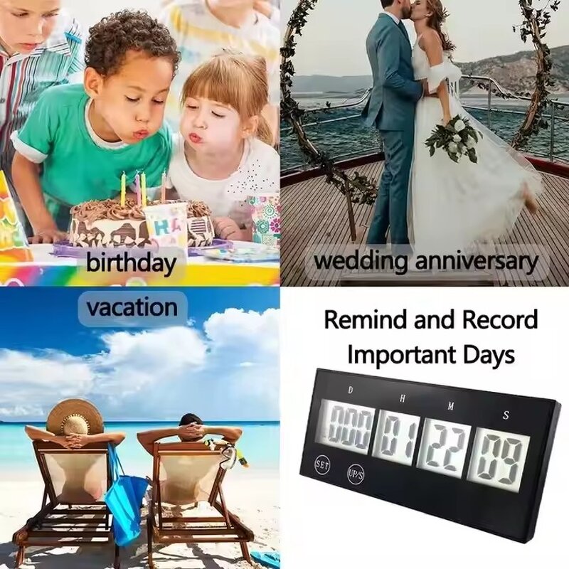 Kitchen Countdown Clock Factory - Small LCD 999 Days Square