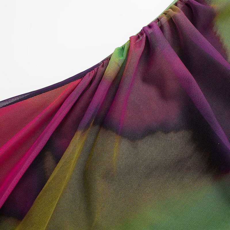 Dress Manufacturer - OEM Custom PB&ZA Women 2022 Autumn Printed Silk Mesh