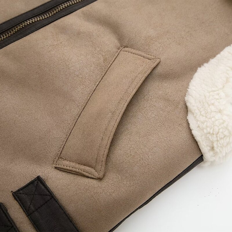 Fleece Waistcoat Manufacturer - OEM Custom PB&ZA Women 2024 Winter Lamb