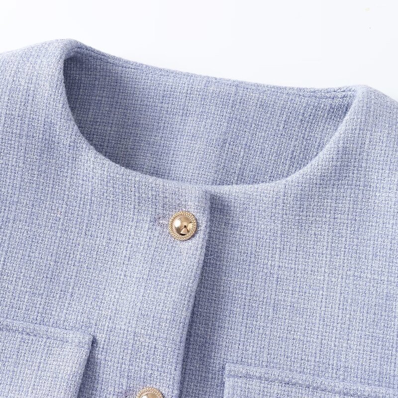 Blazer Coat Manufacturer - OEM Custom PB&ZA Women 2024 Clamshell Trim Short