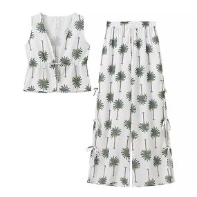 Printed Pants Suit Manufacturer - OEM Custom PB&ZA Set 2 Pieces 2024