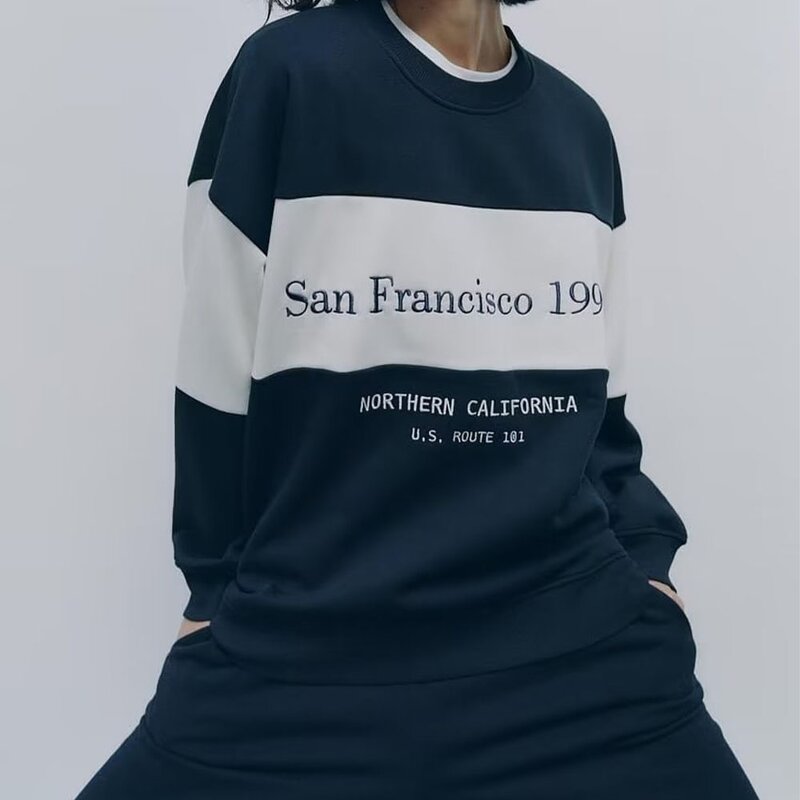 Hoodie Manufacturer - OEM Custom PB&ZA Women 2023 Spring Embroidered Text