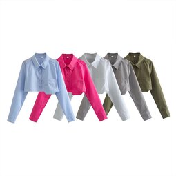 Shirt Manufacturer - OEM Custom PB&ZA Women 2022 Autumn Five-color Pocket