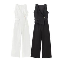 Jumpsuit Manufacturer - OEM Custom PB&ZA Women 2024 Summer Asymmetrical