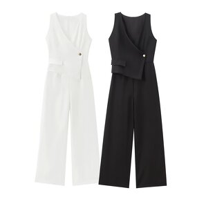 Jumpsuit Manufacturer - OEM Custom PB&ZA Women 2024 Summer Asymmetrical
