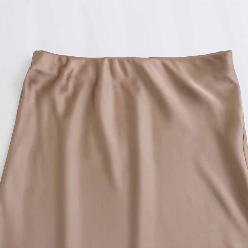 Midi Skirt Manufacturer - OEM Custom PB&ZA Women 2023 Spring Silky Texture