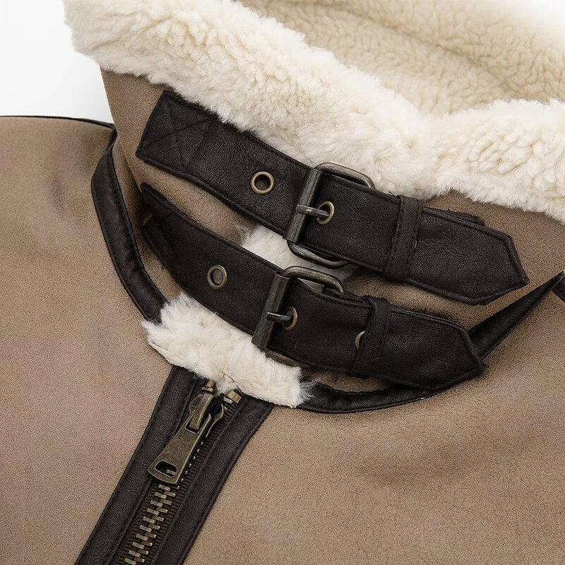 Fleece Waistcoat Manufacturer - OEM Custom PB&ZA Women 2024 Winter Lamb