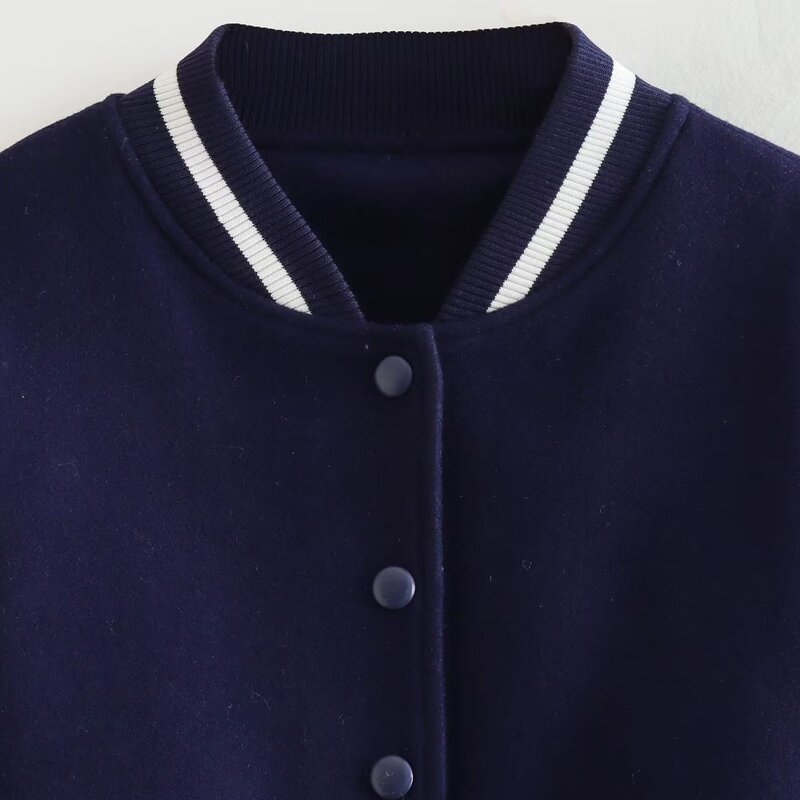 Baseball Jacket Manufacturer - OEM Custom PB&ZA Women 2023 Spring Vintage