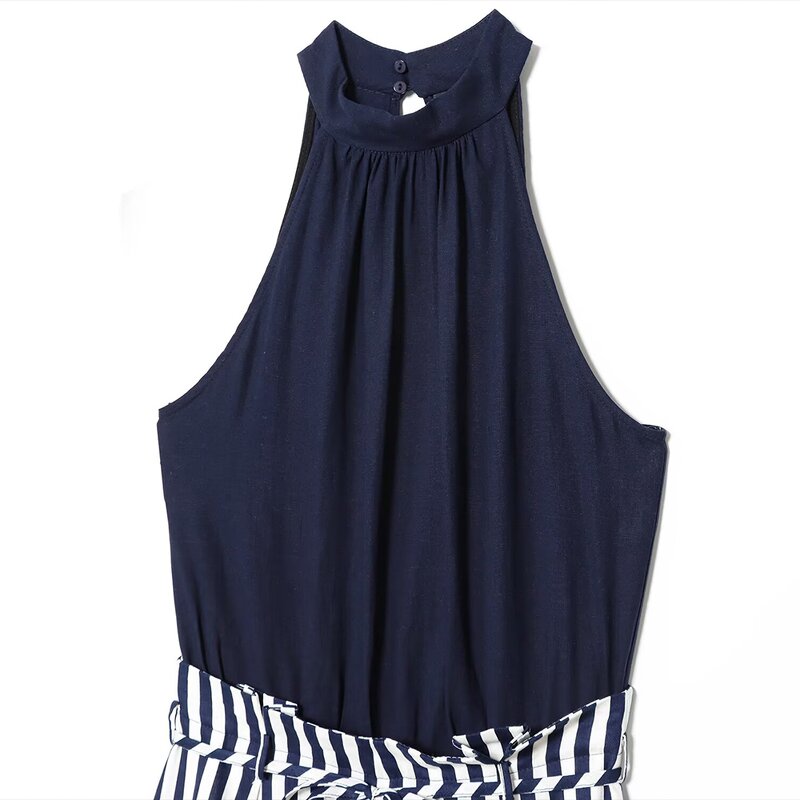 Leisure Jumpsuits Manufacturer - OEM Custom PB&ZA Women 2025 Long Vintage