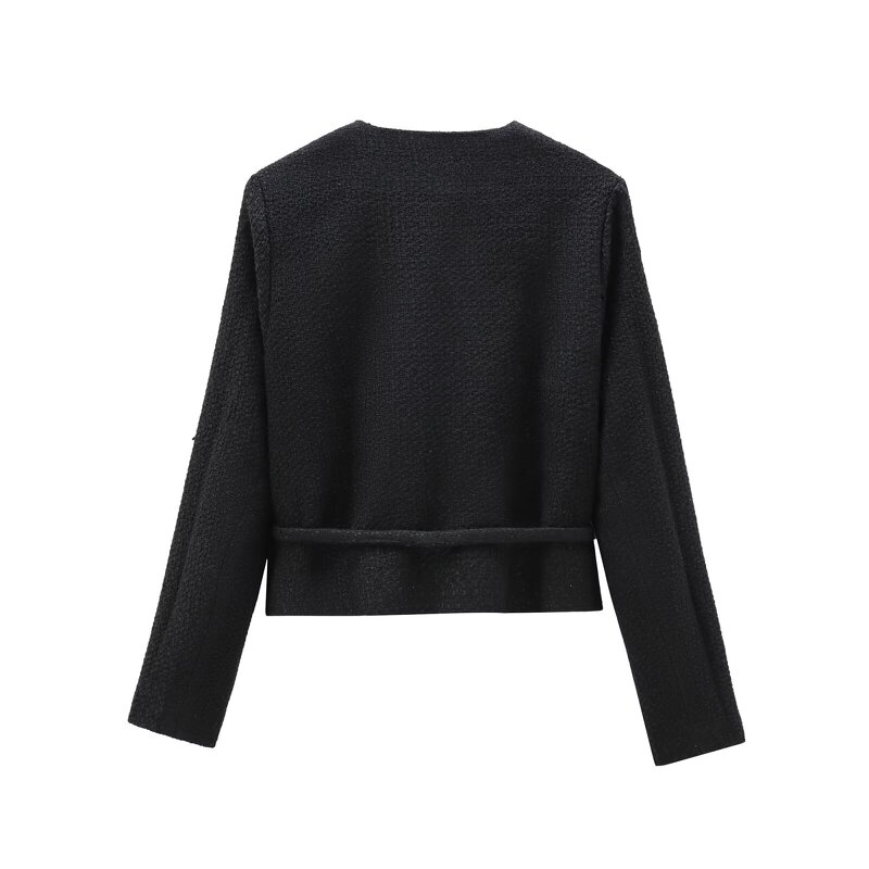 Coat Manufacturer - OEM Custom PB&ZA Women 2024 Autumn With Belt Woven