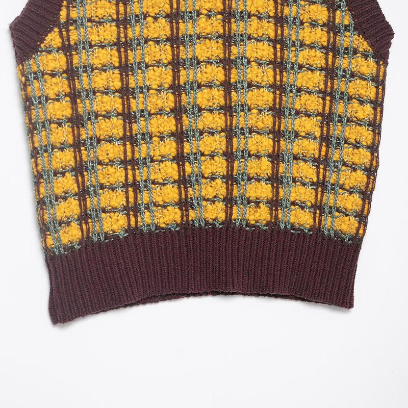 Knitting Sweater Manufacturer - OEM Custom PB&ZA Women 2025 V-neck Vintage