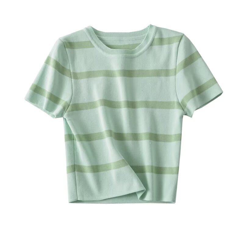 Knitted Top Manufacturer - OEM Custom PB&ZA Women 2024 Spring Short Ice Silk