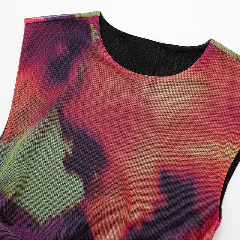 Dress Manufacturer - OEM Custom PB&ZA Women 2022 Autumn Printed Silk Mesh