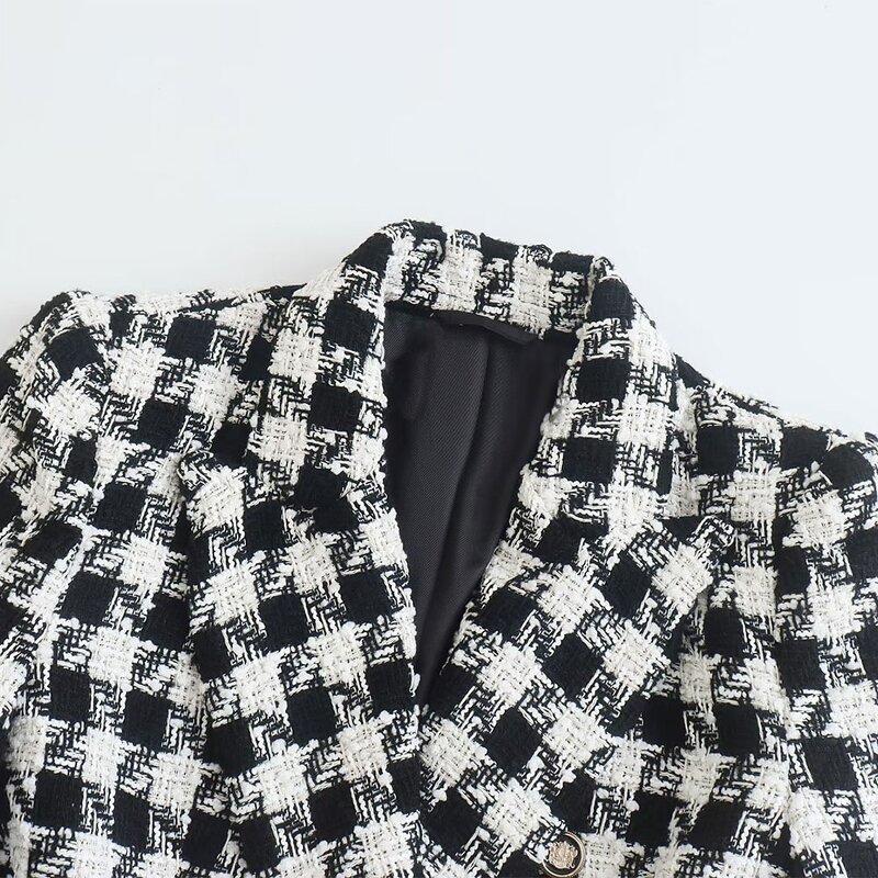 Blazer Manufacturer - OEM Custom PB&ZA Women's Clothing 2022 Houndstooth