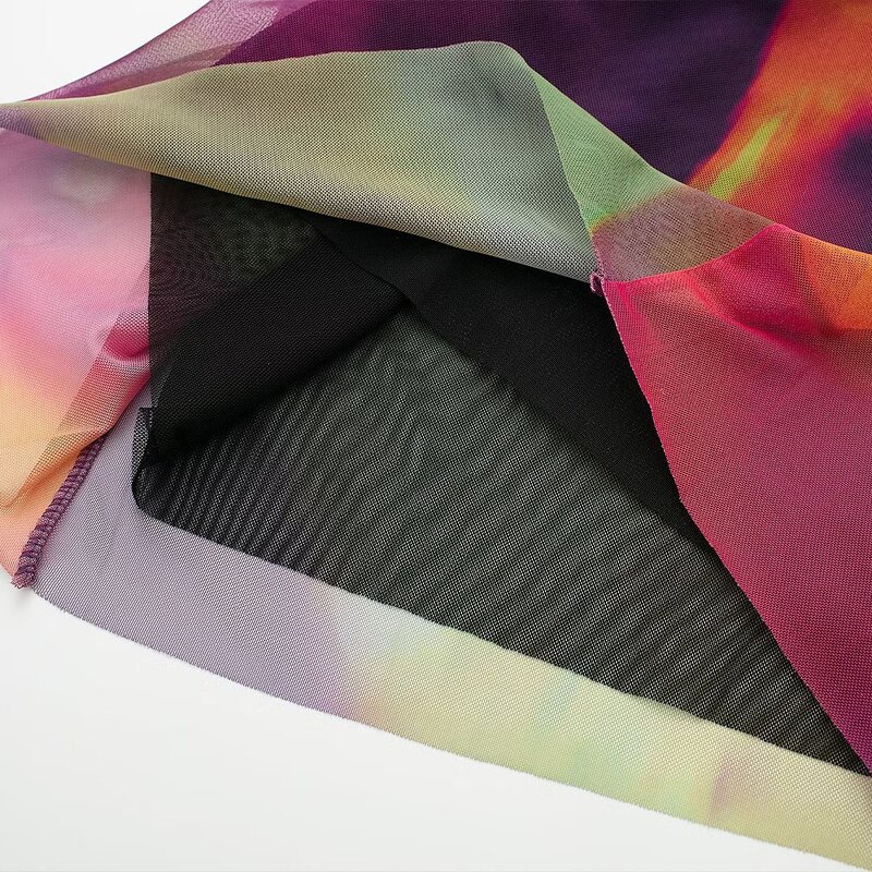 Dress Manufacturer - OEM Custom PB&ZA Women 2022 Autumn Printed Silk Mesh