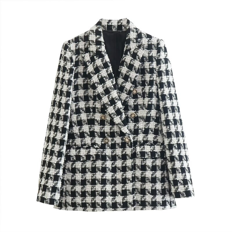 Blazer Manufacturer - OEM Custom PB&ZA Women's Clothing 2022 Houndstooth