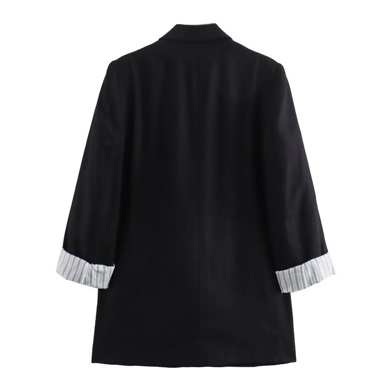 Blazer Coat Manufacturer - OEM Custom PB&ZA Women 2024 Blend Rolled Sleeves