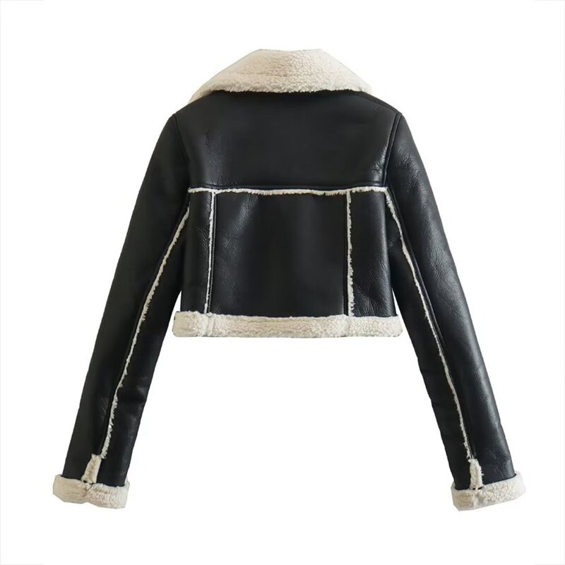 Cropped Jacket Manufacturer - OEM Custom PB&ZA Women 2024 Winter Fashion
