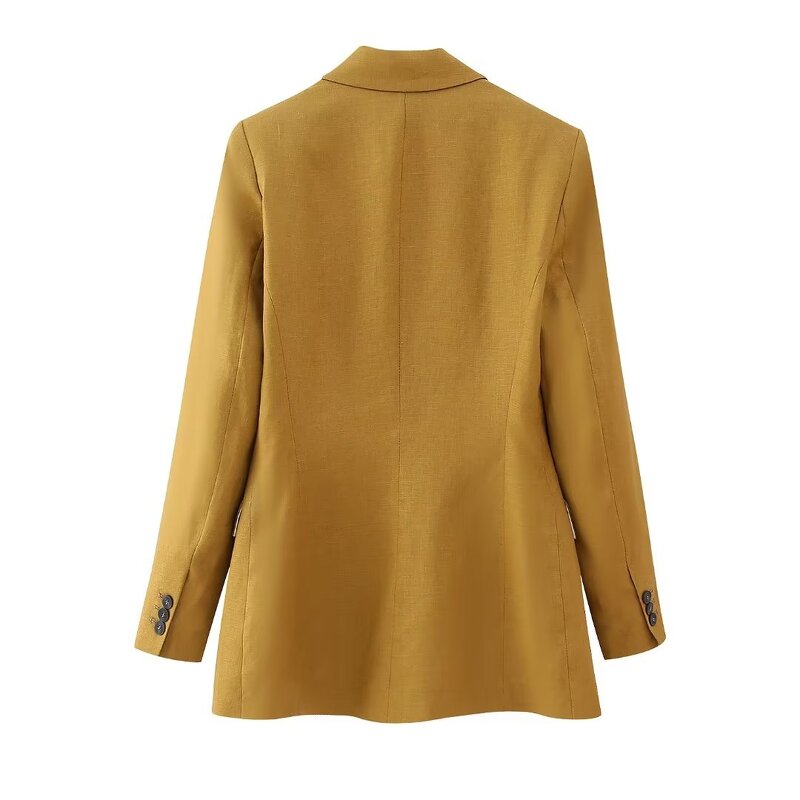 Blazer Coat Manufacturer - OEM Custom PB&ZA Women 2023 Summer Linen Double