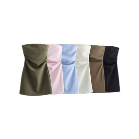 Dress Manufacturer - OEM Custom PB&ZA Women 2025 Summer Breast Top Mini