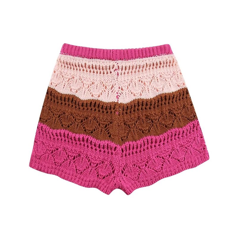 Shorts Manufacturer - OEM Custom PB&ZA Women 2023 Autumn Streak Knit