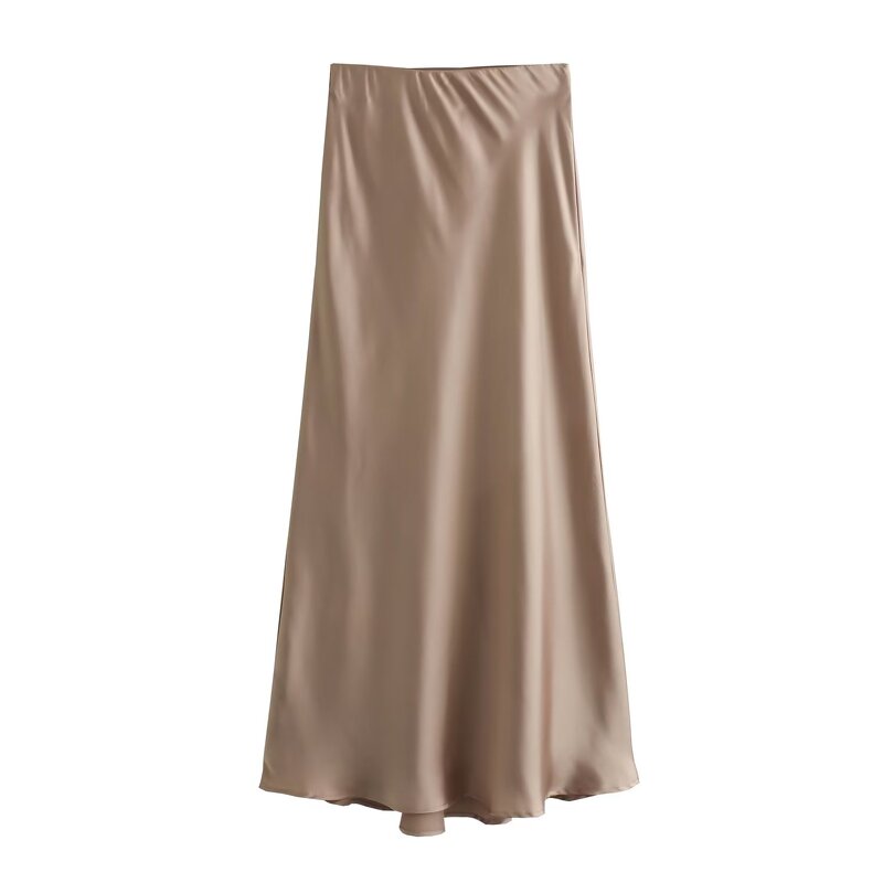 Midi Skirt Manufacturer - OEM Custom PB&ZA Women 2023 Spring Silky Texture