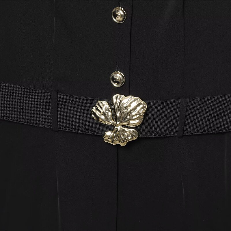 Jumpsuit Manufacturer - OEM Custom PB&ZA Women 2025 Summer Belt Crepe