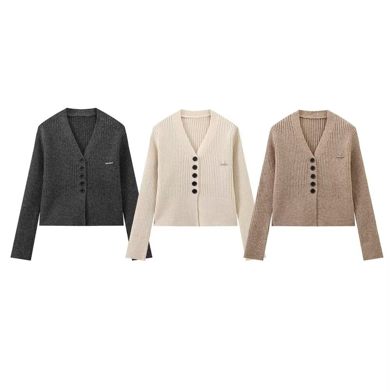 Sweater Set Manufacturer - OEM Custom PB&ZA Set 2 Pieces 2024 Five-button