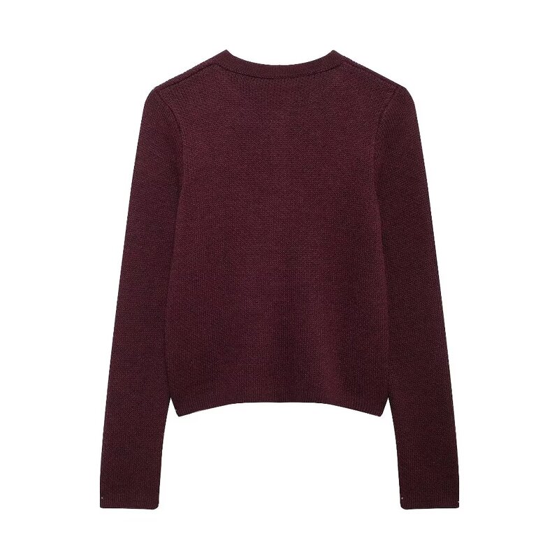 Knit Sweater Manufacturer - OEM Custom PB&ZA Women 2024 Autumn Gold Lace