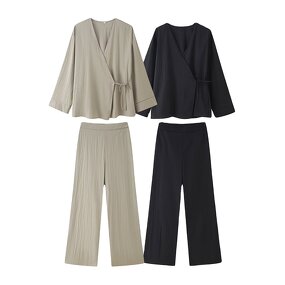 Shirts Pants Suit Manufacturer - OEM Custom PB&ZA Set 2 Pieces 2025 Tie