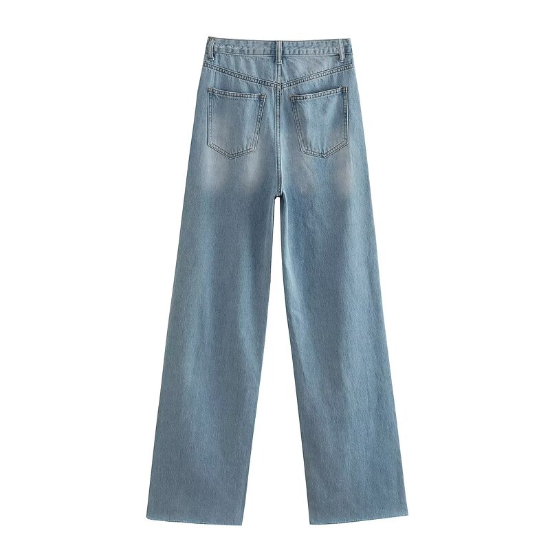 Jeans Manufacturer - OEM Custom PB&ZA Women 2023 Summer Two Color Holes