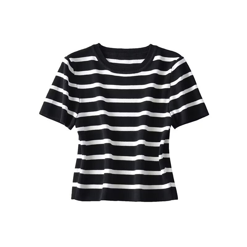 Knitted Top Manufacturer - OEM Custom PB&ZA Women 2024 Spring Short Ice Silk