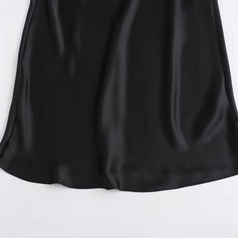 Dress Manufacturer - OEM Custom PB&ZA Women 2024 Spring Silk Satin MIDI