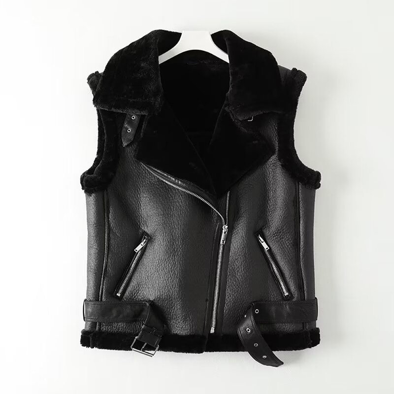 Fur Vest Manufacturer - OEM Custom PB&ZA Women 2022 Winter One Sleeveless