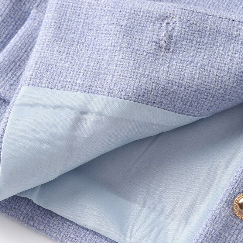 Blazer Coat Manufacturer - OEM Custom PB&ZA Women 2024 Clamshell Trim Short