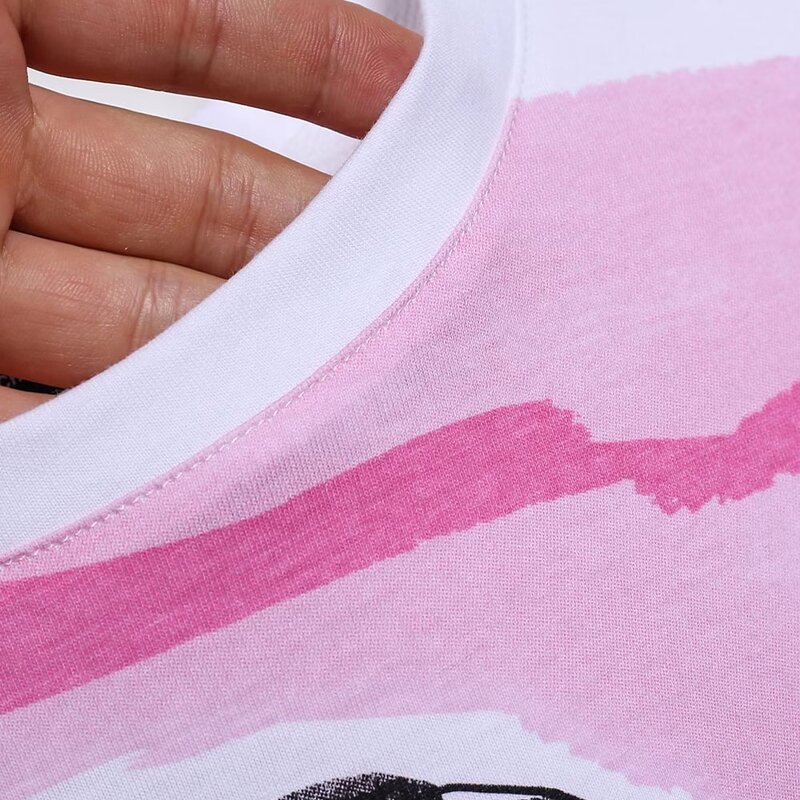 Women's T Shirt Manufacturer - OEM Custom PB&ZA the Girl Print Short