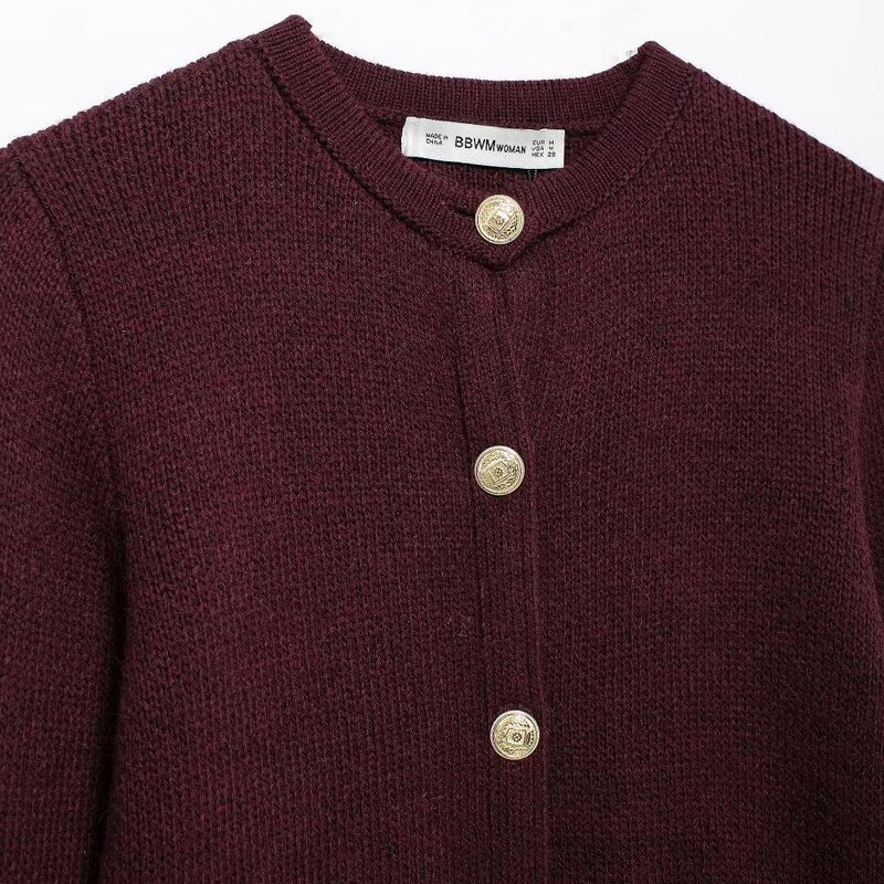 Knit Sweater Manufacturer - OEM Custom PB&ZA Women 2024 Autumn Gold Lace