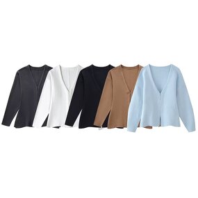 Cardigan Sweater Manufacturer - OEM Custom PB&ZA Women 2024 Spring Fallow