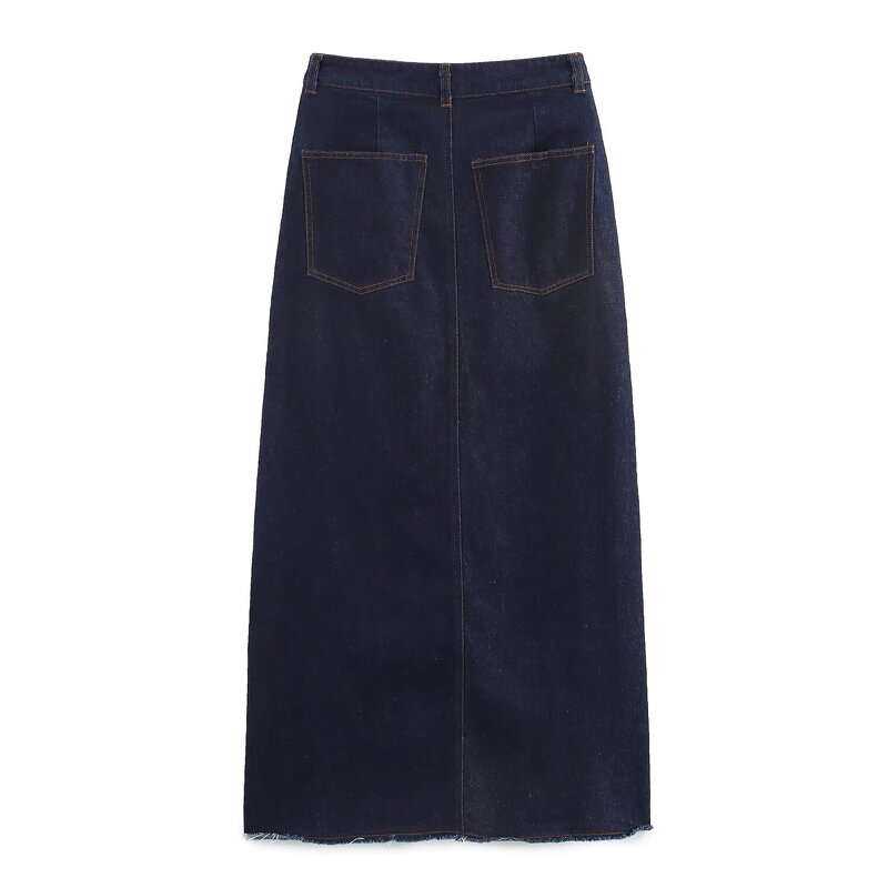 MIDI Cowboy Skirt Manufacturer - OEM Custom PB&ZA Women 2025 Spring Vintage