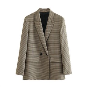 Blazer Coat Manufacturer - OEM Custom PB&ZA Women 2024 Autumn Double
