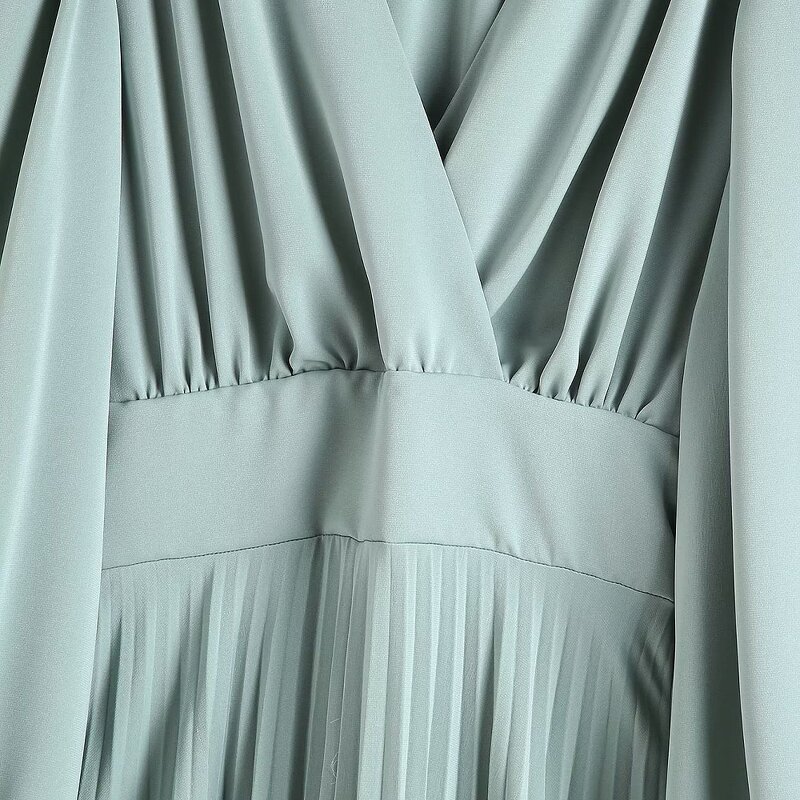 Dress Manufacturer - OEM Custom PB&ZA Women 2022 Autumn Multicolor Wrinkled