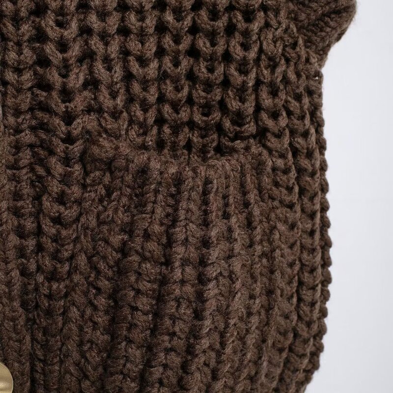 Knitting Vest Manufacturer - OEM Custom PB&ZA Women 2024 Autumn Coarse